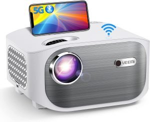 Best Portable Projector for Daylight Viewing: Veemi Wi-Fi Projector 