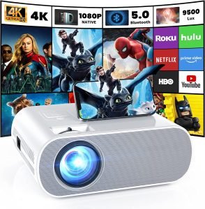 Hompow 5500L Smartphone Portable Video Projector