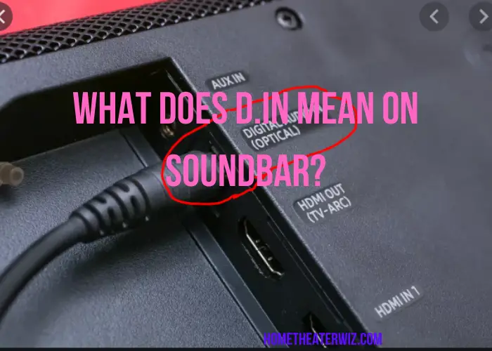 what does D.in mean on soundbar
